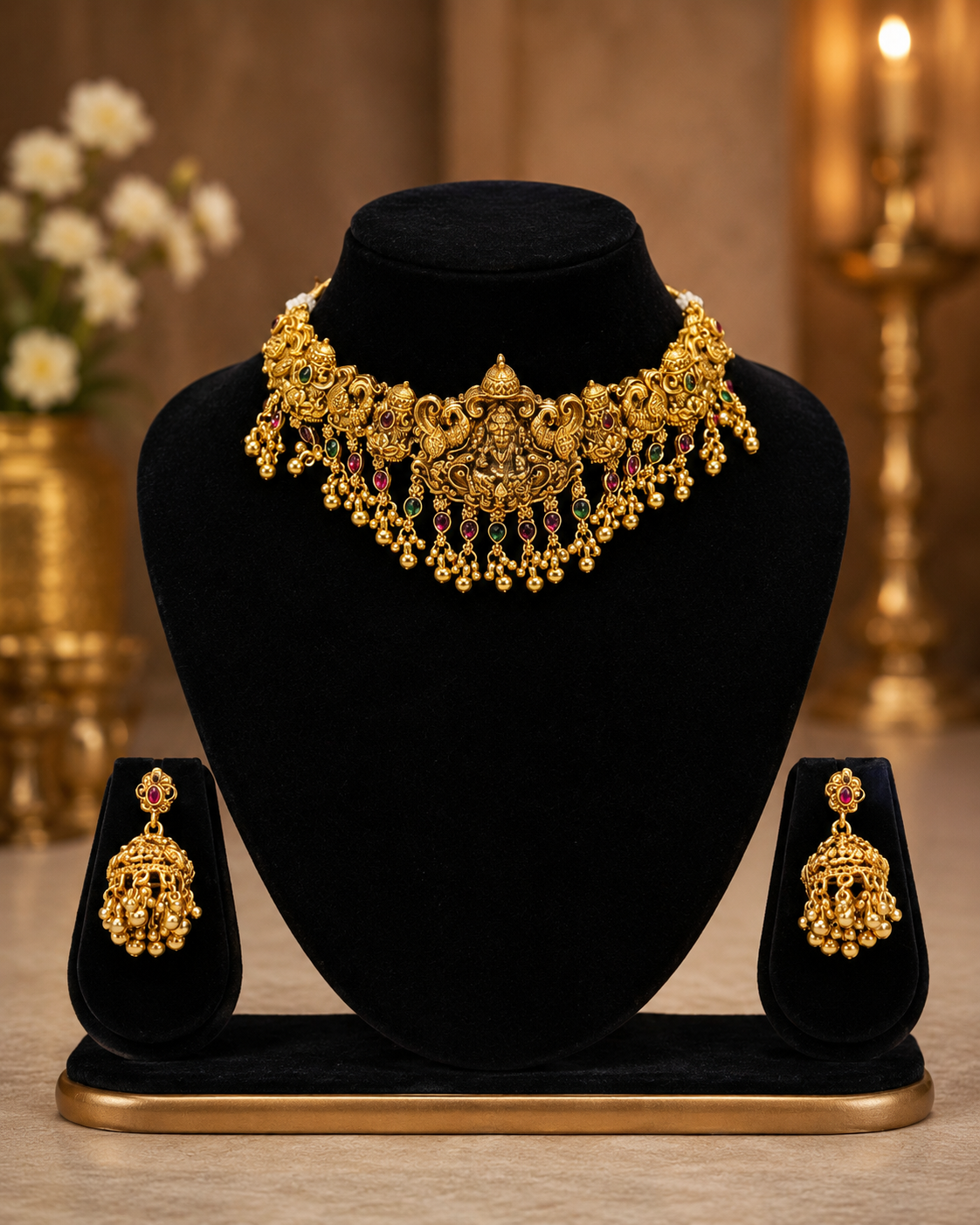 Mahalakshmi Temple Choker Set