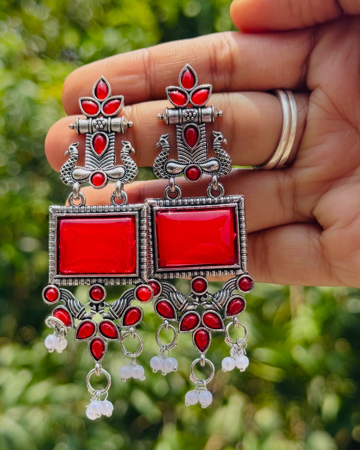 Padma Mayura Drop Earrings