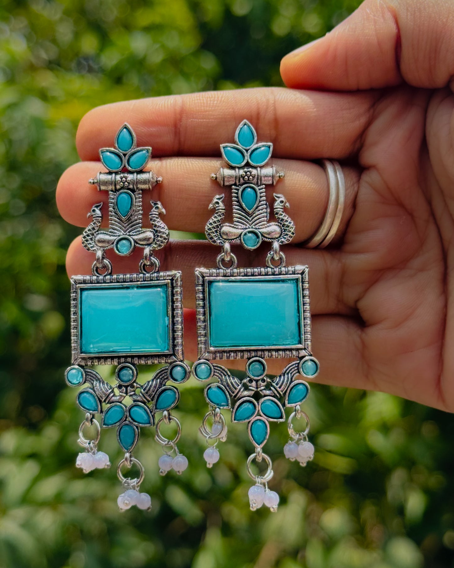 Padma Mayura Drop Earrings