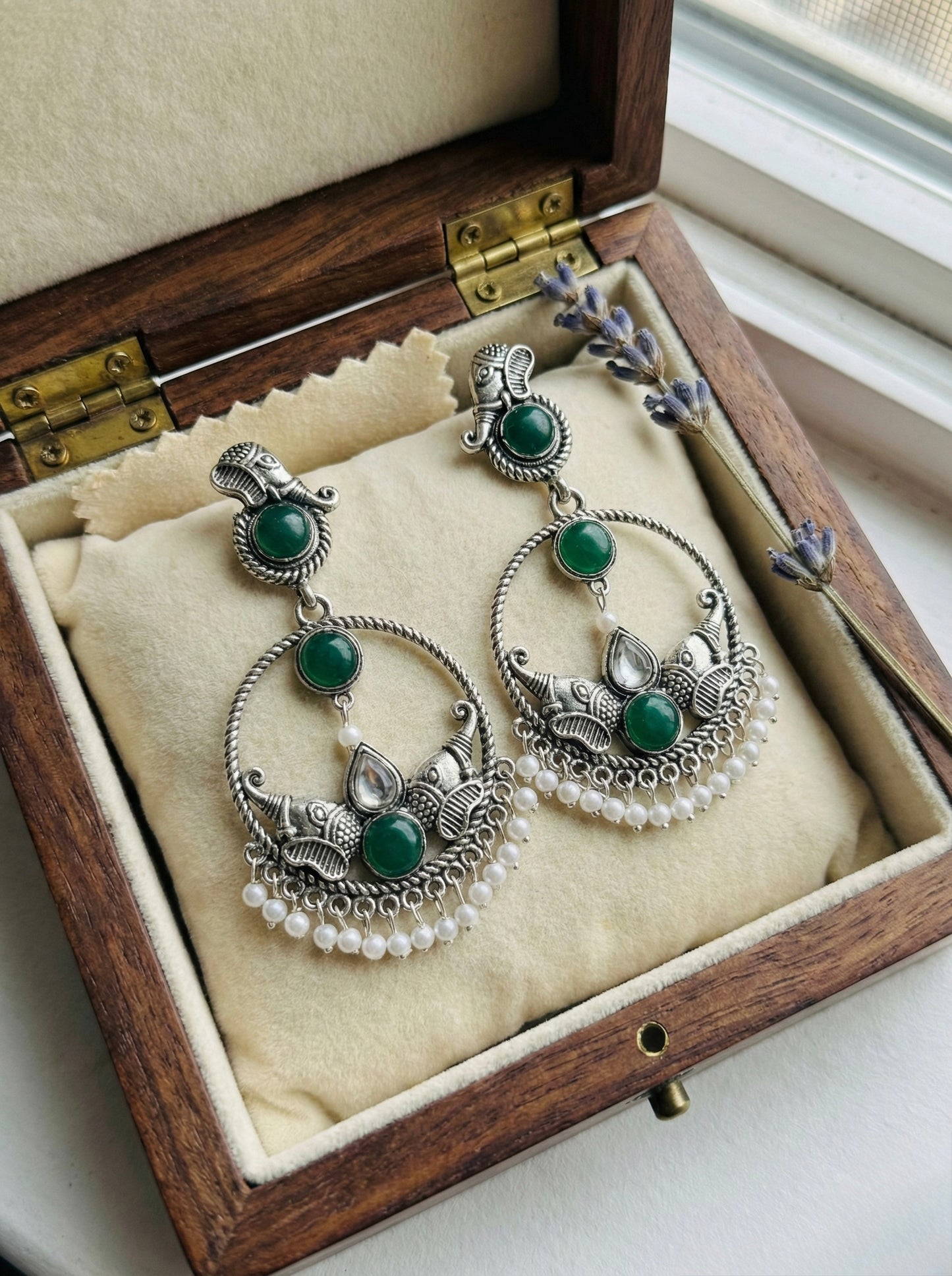 Oxidised Statement Hoop Earrings (#066)