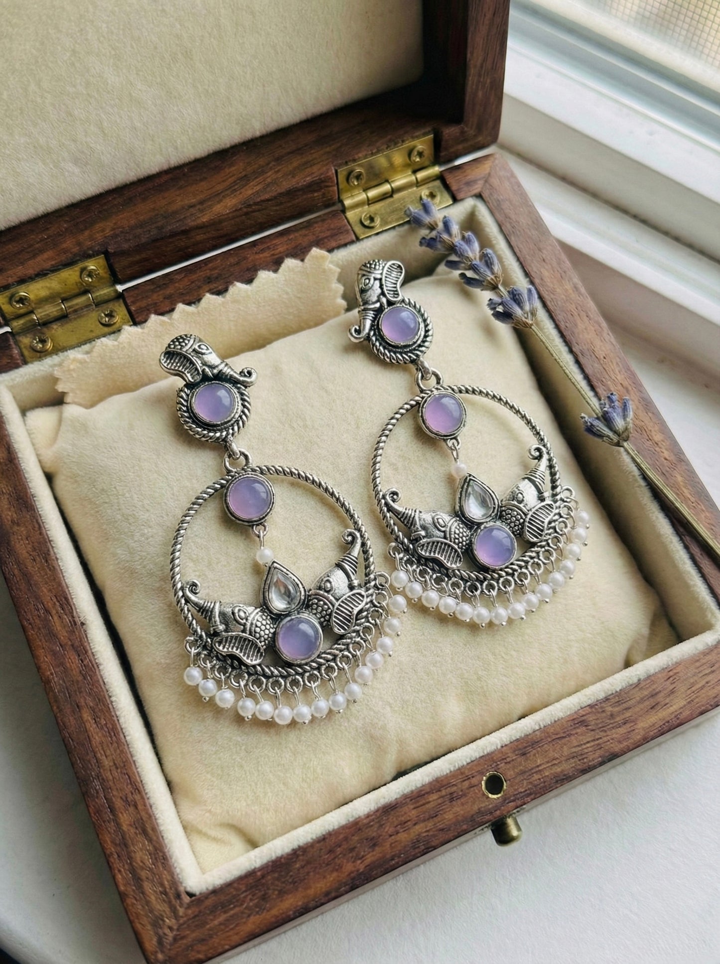 Oxidised Statement Hoop Earrings (#066)