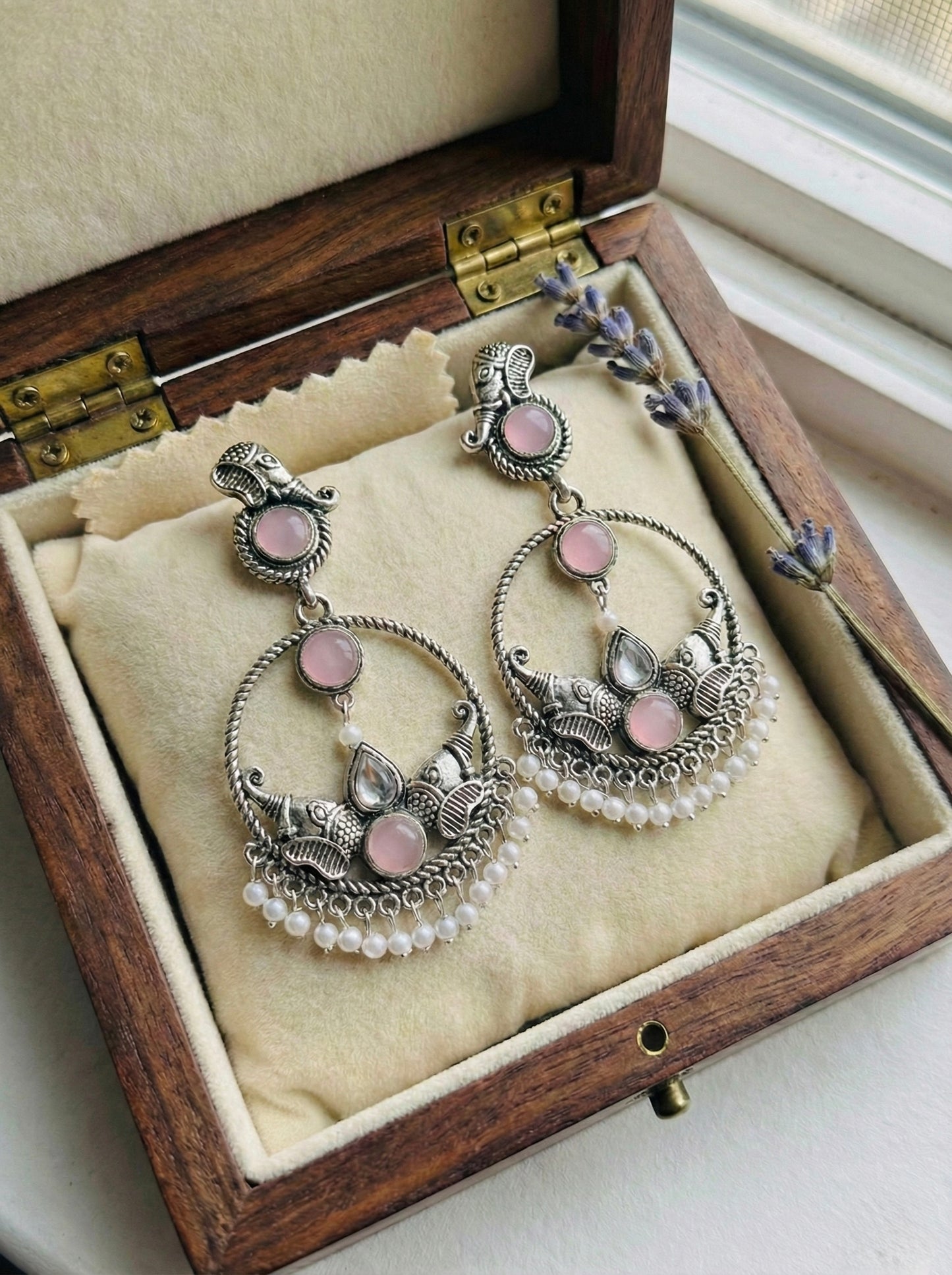 Oxidised Statement Hoop Earrings (#066)