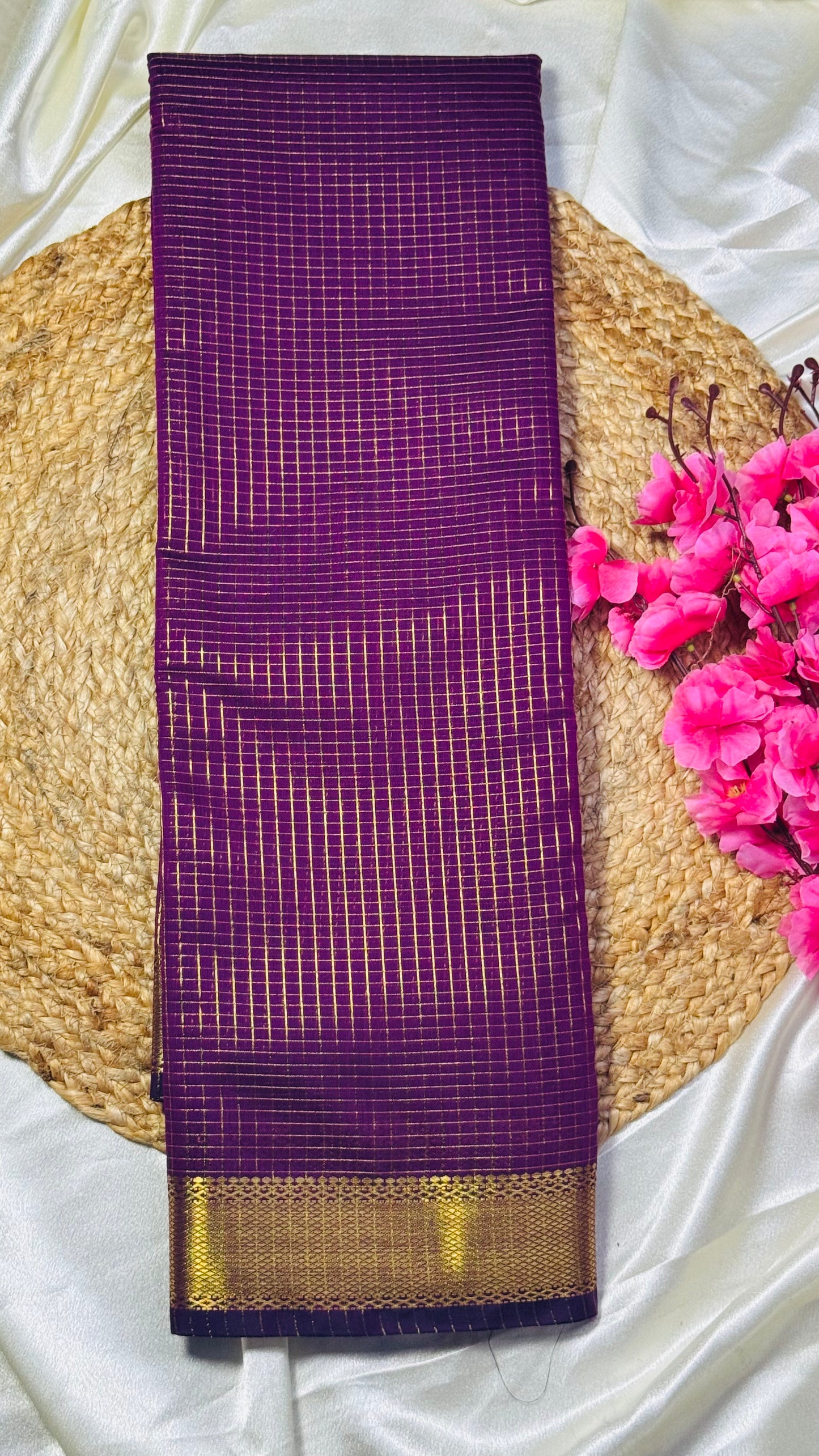 Royal Violet Kasavu Saree