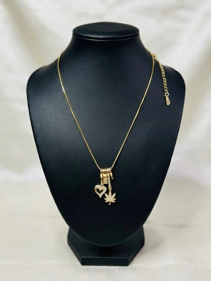 Anti-Tarnish Charm Drop Necklace