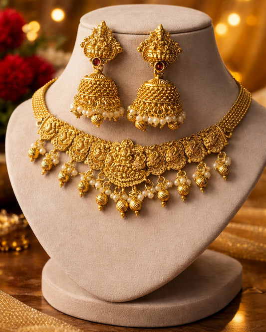 Divine Lakshmi Temple Choker