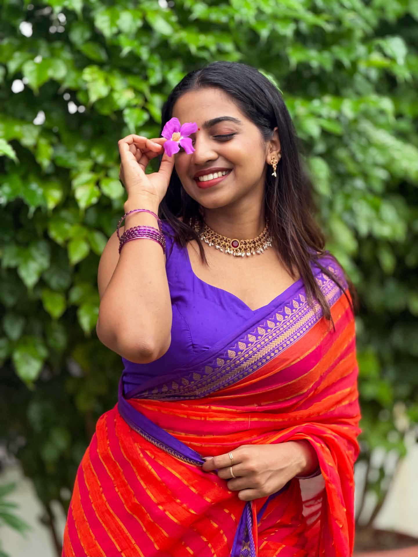 Sindhoora Mul Cotton Saree
