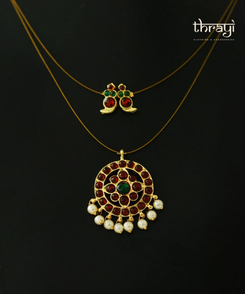 Double-Layer Invisible Necklace with Kemp Stones (#011)