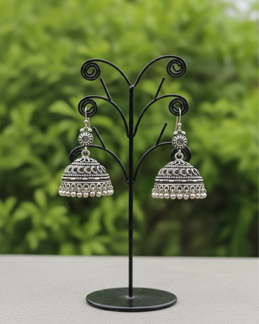 Noor Silver Jhumka (#039)