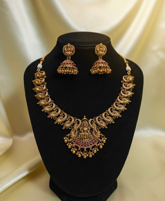 Divine Lakshmi temple Necklace Set