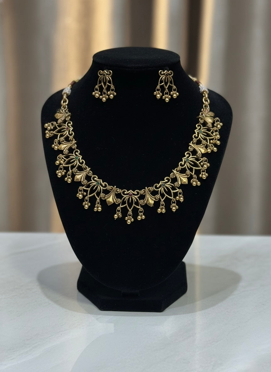 Lotus Ghungroo Necklace(#049)