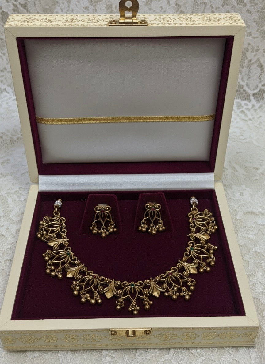 Lotus Ghungroo Necklace(#049)