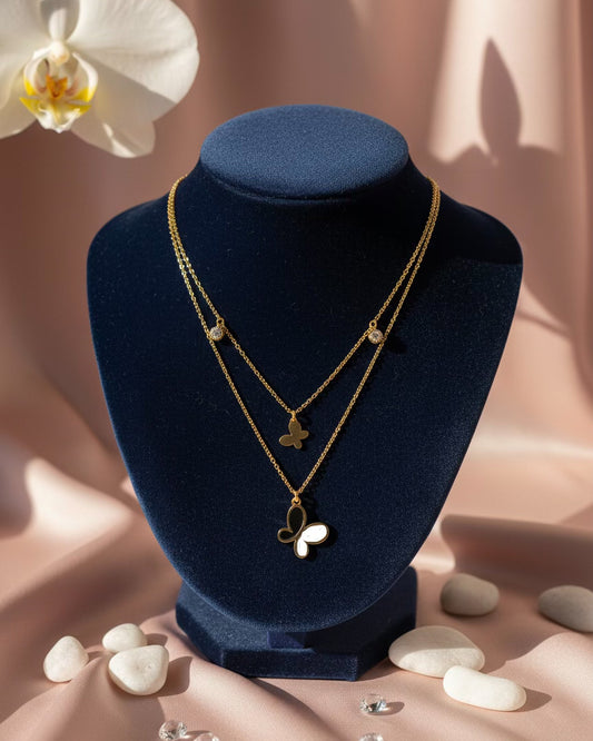 Butterfly Layered Necklace (#082)