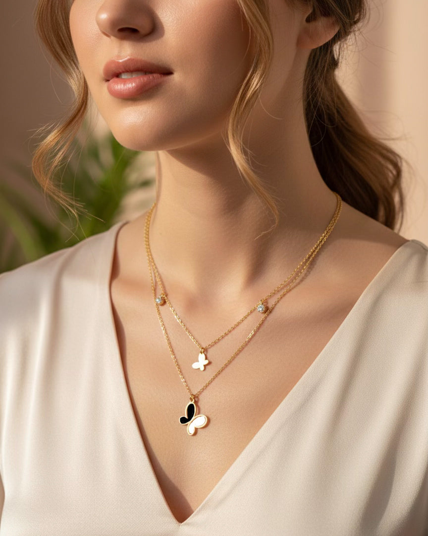 Butterfly Layered Necklace (#082)