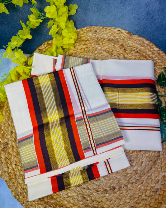 Premium Kasavu and Kara Set Mundu 🤍
