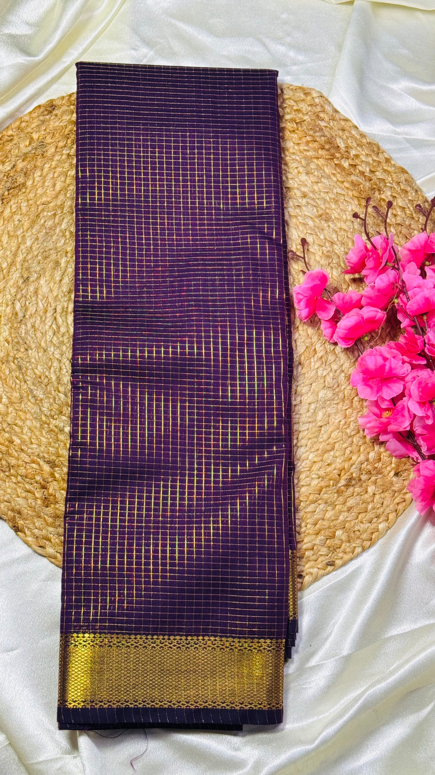 Elegant Purple Kasavu Saree
