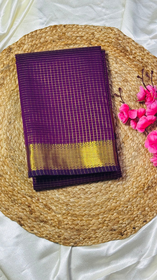 Royal Violet Kasavu Saree