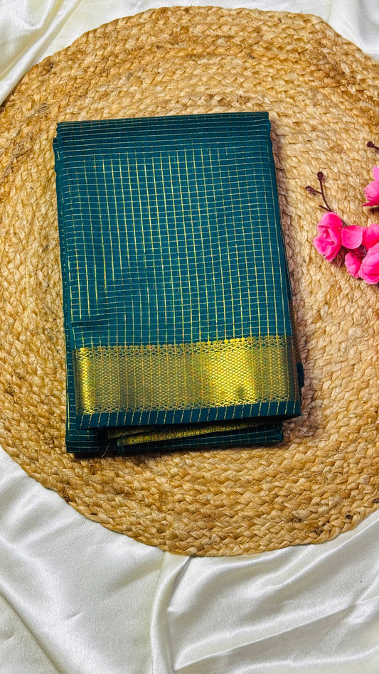 Royal Green Kasavu Saree