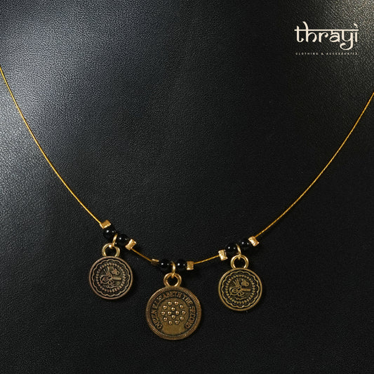 Invisible Necklace, with vibrant Kemp stones Pendant