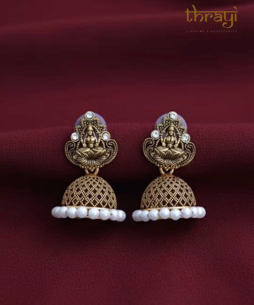 Lakshmi Temple Jhumkas (#023)