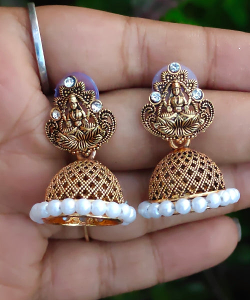 Lakshmi Temple Jhumkas (#023)