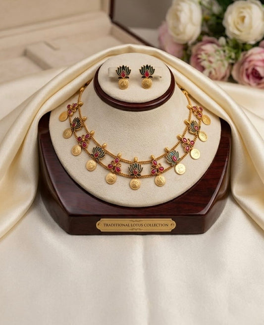 Coin Lotus Choker