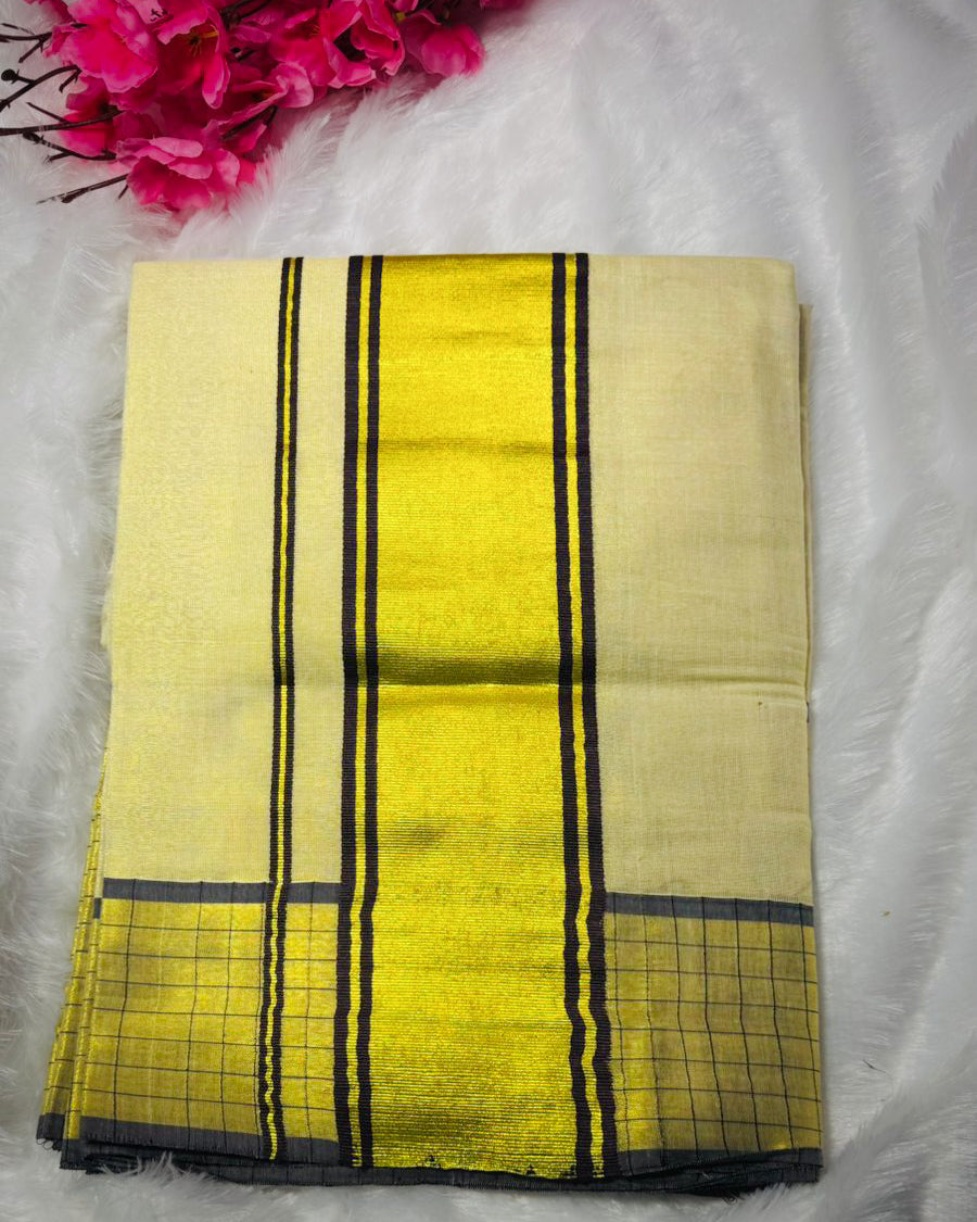 Golden Grid Kasavu Kara