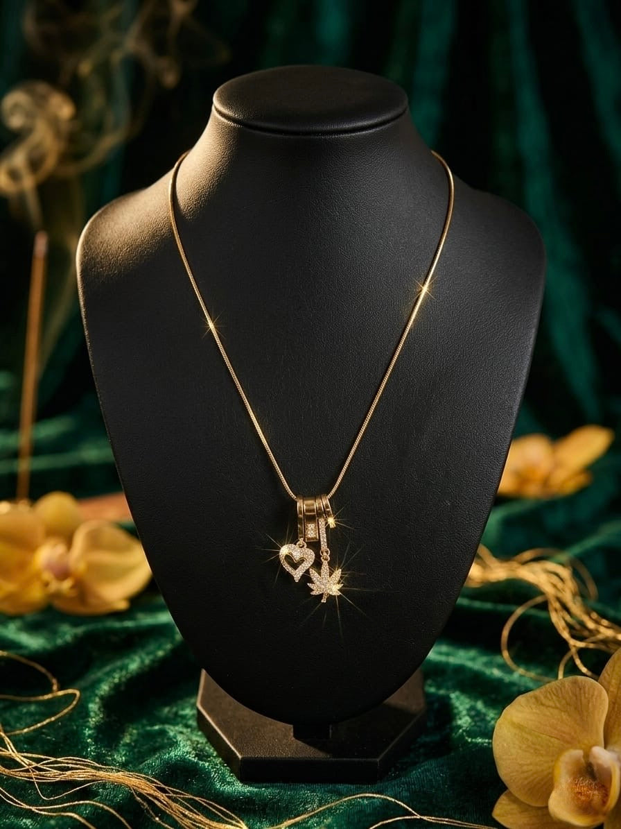 Anti-Tarnish Charm Drop Necklace